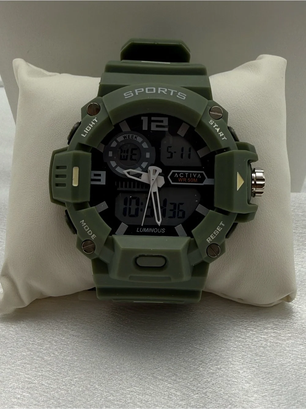 Activa Neo x Invicta 55mm Green Digital Men’s Watch